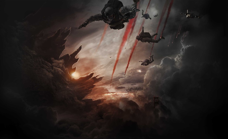ominous, communication, Movie, warning sign, 1080P, Godzilla, no people, adventure, flying, outdoors, digital, sunset, cloud - sky, sky, cloudscape, beauty in nature