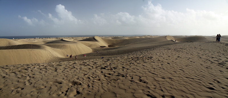arid climate, environment, playa del ingles, landscape, gran canaria, travel, sand, horizon, canary islands, desert, outdoors, sand dune, spain, trip, nature