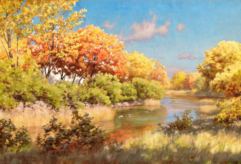 landscape, plant, october, scenics, leafed, gold Colored, tree, non-Urban Scene, river, trees, reflection, pond, duck, nature, branch, fall, park - Man Made Space