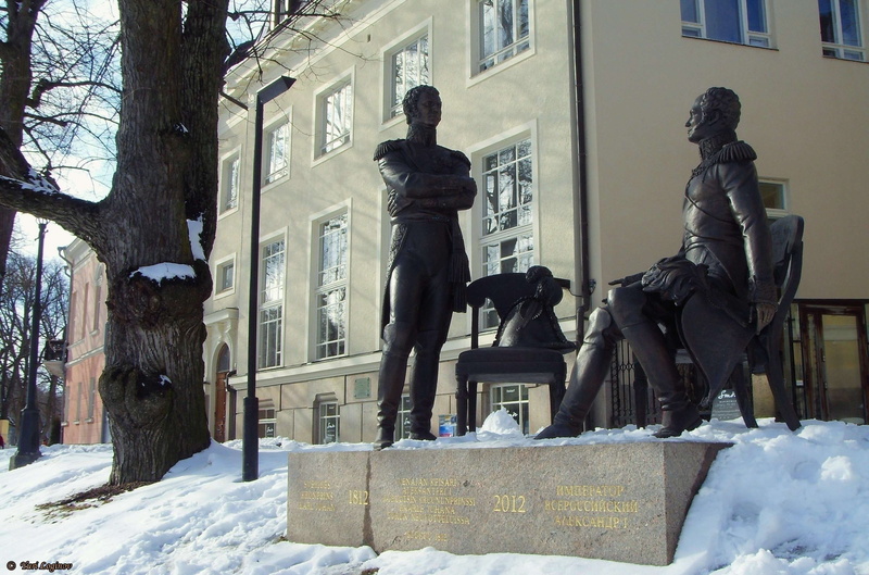 aleksanteri i, cold temperature, winter, memorial, carl johan, 2K, snow, creativity, turku, statue, building, alexander i, human representation, art and craft