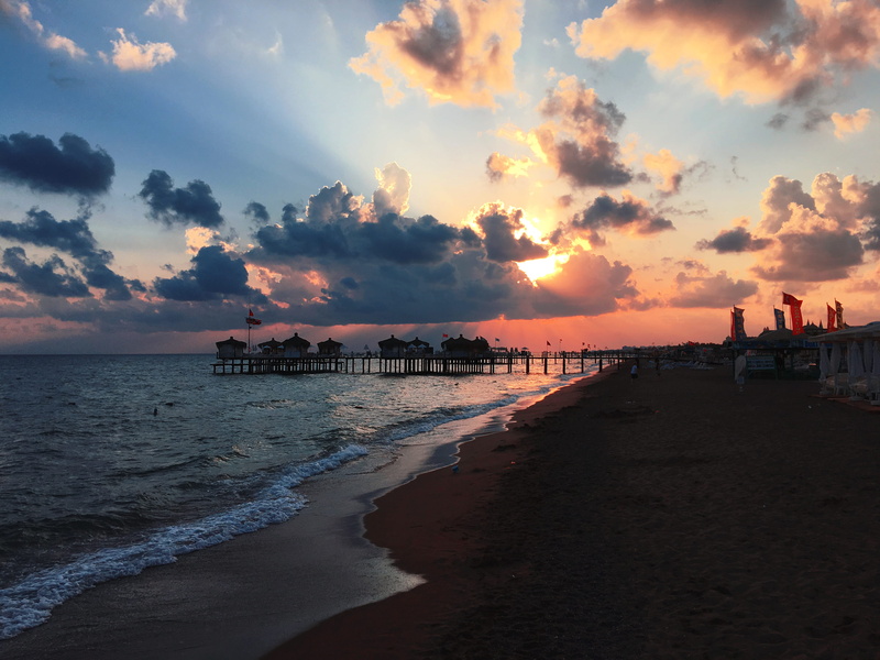 tranquility, cloud - sky, water, sky, architecture, ocean, idyllic, autumn, nature, clouds, sunrise, chill, beauty in nature, scenics - nature, turkey