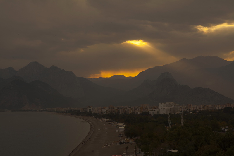 hour, cloud - sky, Antalya, dawn, sunrise, building exterior, sunset, nature, mountain range, turkey, cloudy, scenics - nature, architecture, city, 5K