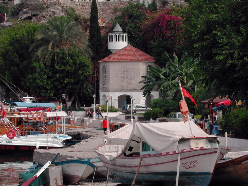 Calm, building, Port, moored, art and craft, transportation, architecture, built structure, flag, building exterior, city, outdoors, Antalya, tree, nautical vessel