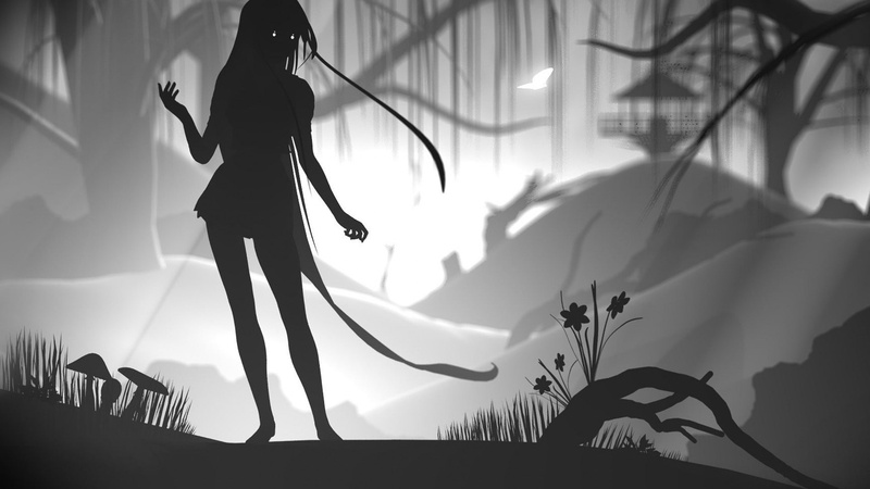 magpie, black, 1080P, silhouette, male, man, anime, art, person, graphic