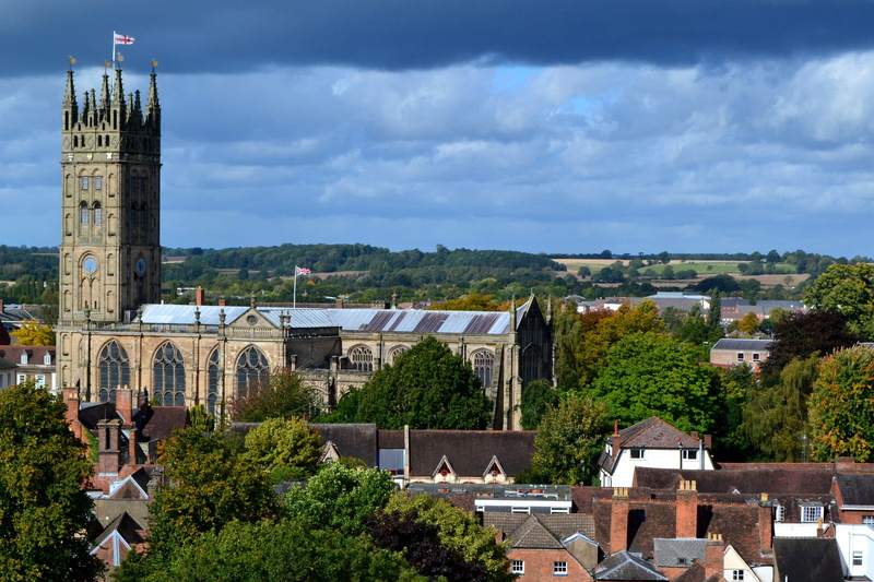 building, view, day, St MaryS Church, tree, sky, architecture, church, no people, Great Britain, cloud - sky, Warwick, travel destinations, building exterior