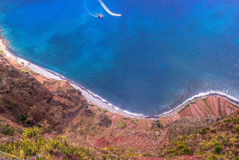 idyllic, land, sea, day, sky, cable, costa, plant, câmara de lobos city, high angle view, water, 5K, scenics - nature, wood island, outdoors, travel destinations