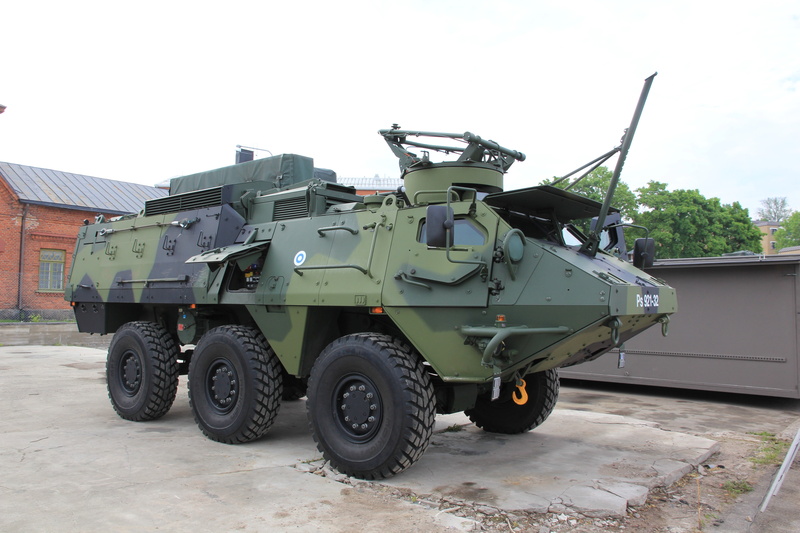 XA-185, Patria Pasi, field, truck, weapon, machinery, XA-202, 5K, mode of transportation, building exterior, Norwegian Armed Forces, clear sky, military