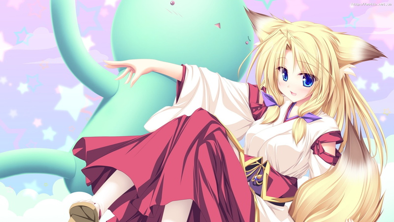 representation, multi colored, sky, fashion, one person, day, close-up, looking at camera, women, blond hair, art and craft, Kamishiro Mutsuki, kimono
