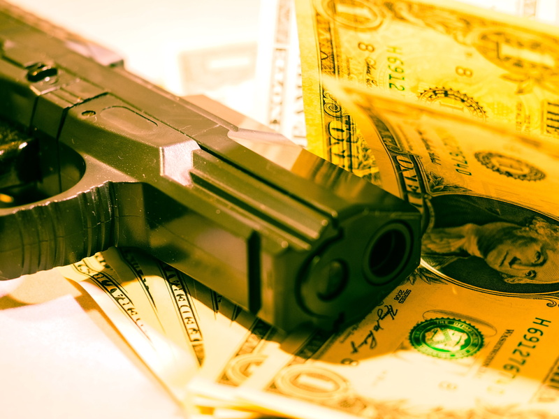 no people, close-up, wealth, semi, number, pistol, luxury, robbery, scrutiny, business, automatic, studio shot, text, black, paper, industry, investment