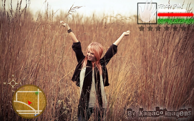 women, field, lifestyles, real people, land, brown, leisure activity, 720P, plant, Photoshop, growth, child, casual clothing, day, nature, arms up, arms raised