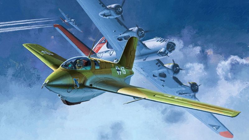1080P, German rocket interceptor, Messerschmitt, Me.163B, Luftwaffe, Comet