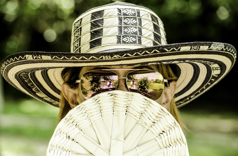 pattern, sunlight, nature, silver colored, plant, outdoors, sunglasses, straw hat, architecture, women outdoors, park, focus on foreground, real people