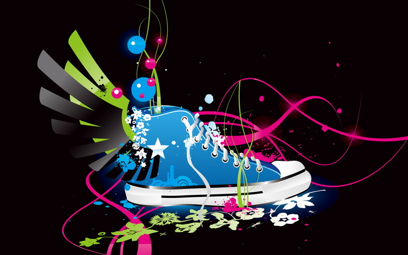 vector, shoe, 1080P, colorful, vector and design