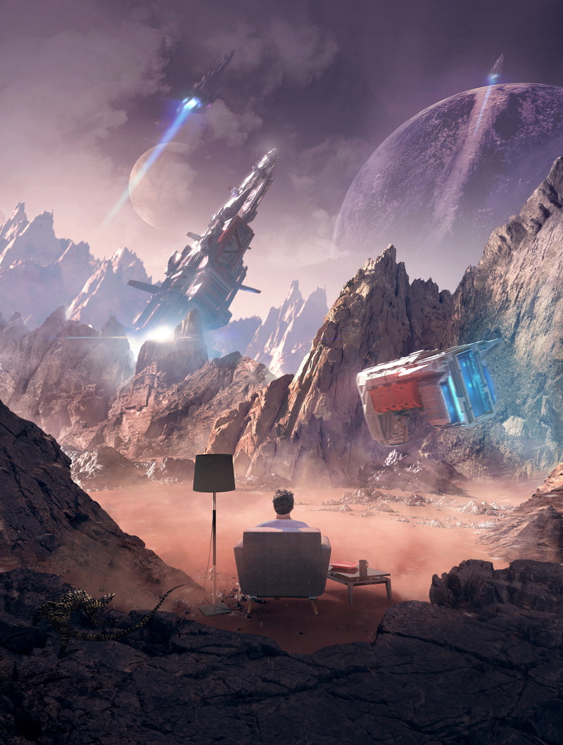 digital art, science fiction, planet, artwork, Florian de Gesincourt, 4K