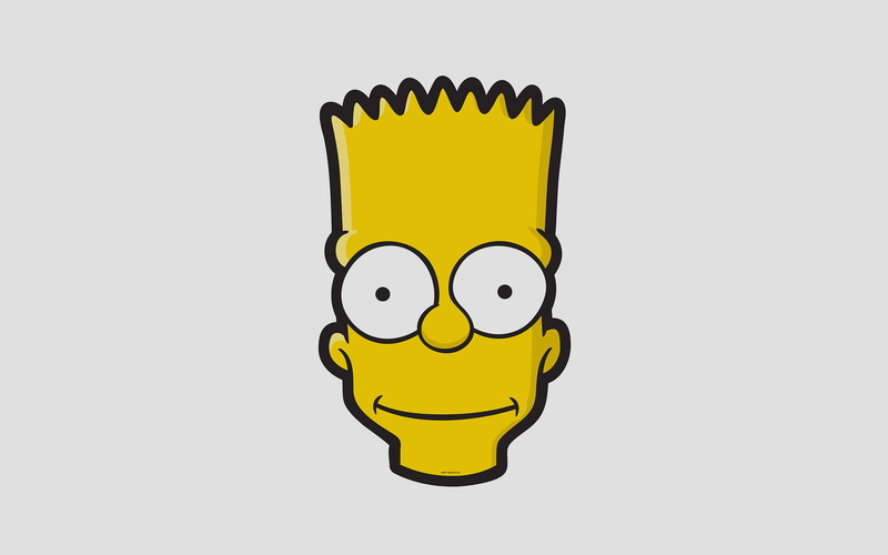 art, bart, anthropomorphic smiley face, simpsons, happiness, minimal, fun, indoors, yellow, studio shot, illust, mouth open, cut out, humor, copy space