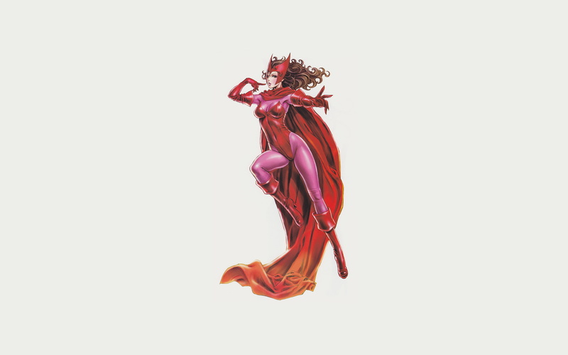 4K, art, witch, comics, scarlet, film, avengers, illust