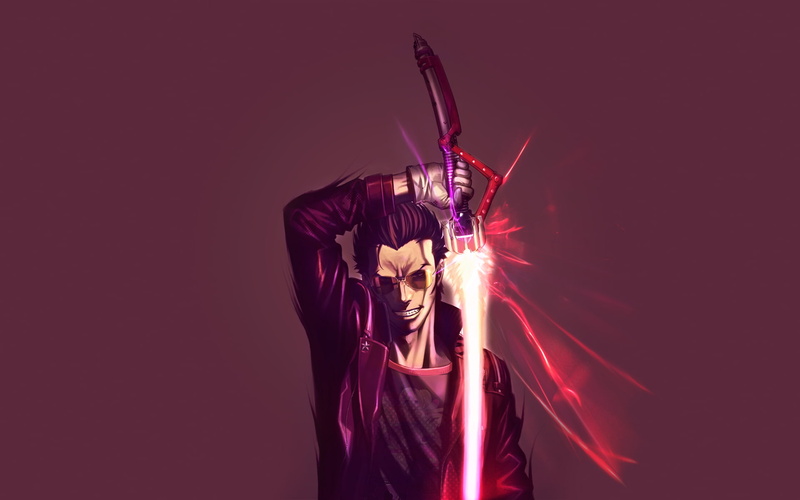 sword, men, No More Heroes, travis touchdown, 1080P, anime, lightsaber