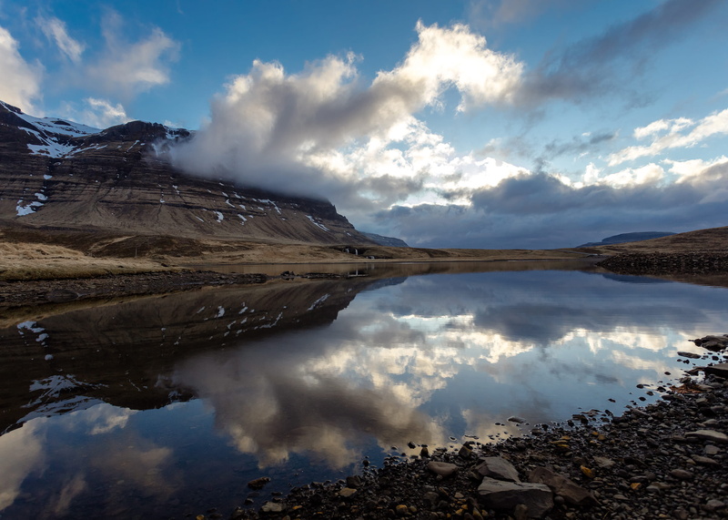 mountain range, water, kirkjufell, environment, non-urban scene, lake, scenics - nature, sky, day, calm, landscape, mountains, no people, tranquility, tranquil scene