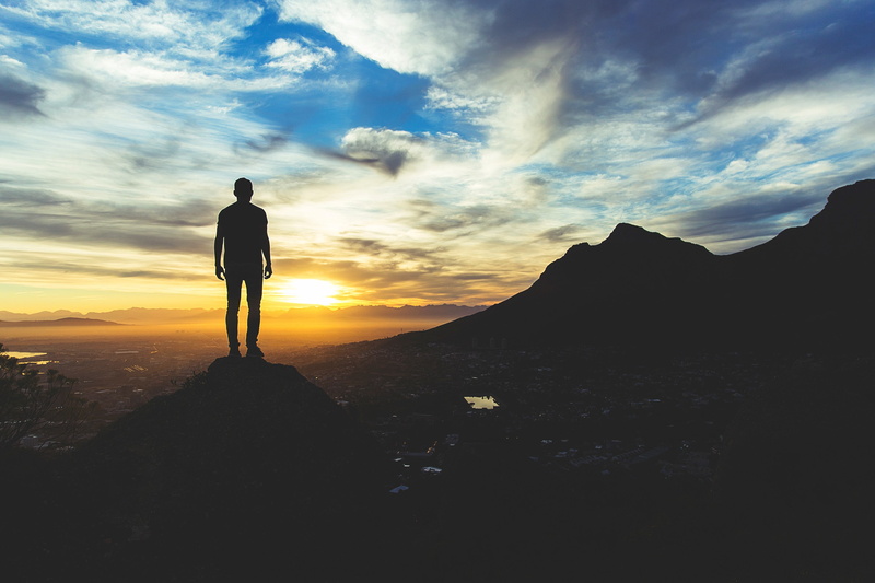 nature, men, clouds, mountains, sky, 2K, Cape Town, landscape, Sun