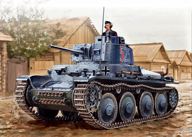 Czechoslovak, Pz.Kpfw.38(t), panzerwaffe, Tank, 2K, Hut, Tanker, Trophy