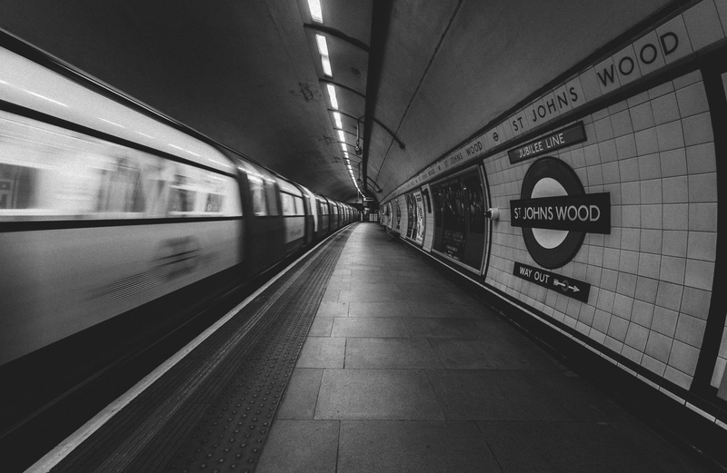 rail transportation, london, underground, train - vehicle, illuminated, public transportation, no people, architecture, indoors, built structure, the way forward