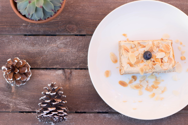indulgence, food and drink, food, wood, sweet, 5K, dessert, decoration, plate, cake, high angle view, garnish, ready-to-eat, freshness, unhealthy eating
