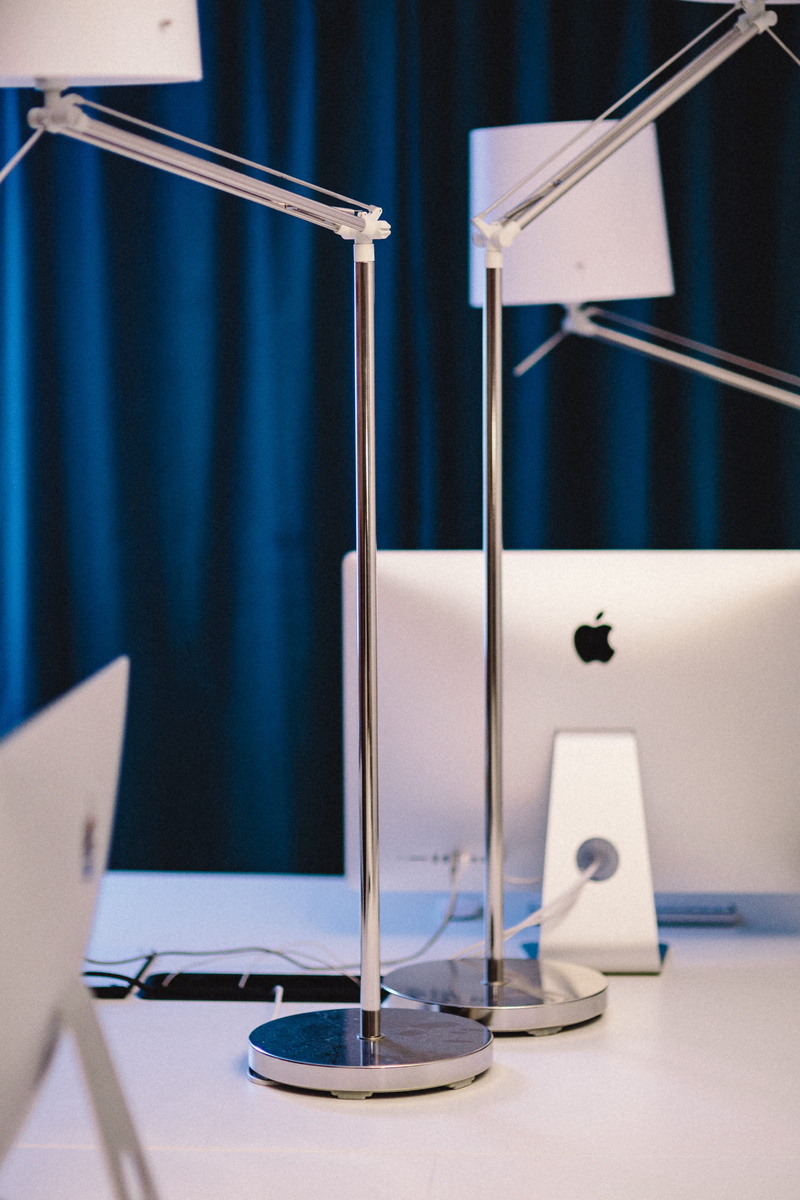 communication, workspace, computer, Apple iMac, corporate business, close-up, the office, curtain, Closeup, indoors, paper, lamps, business, lamp, workplace
