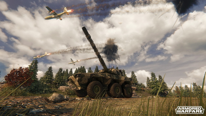 vapor trail, environment, architecture, video games, smoke - physical structure, day, Armored Warfare, transportation, plant, airplane, no people, brown