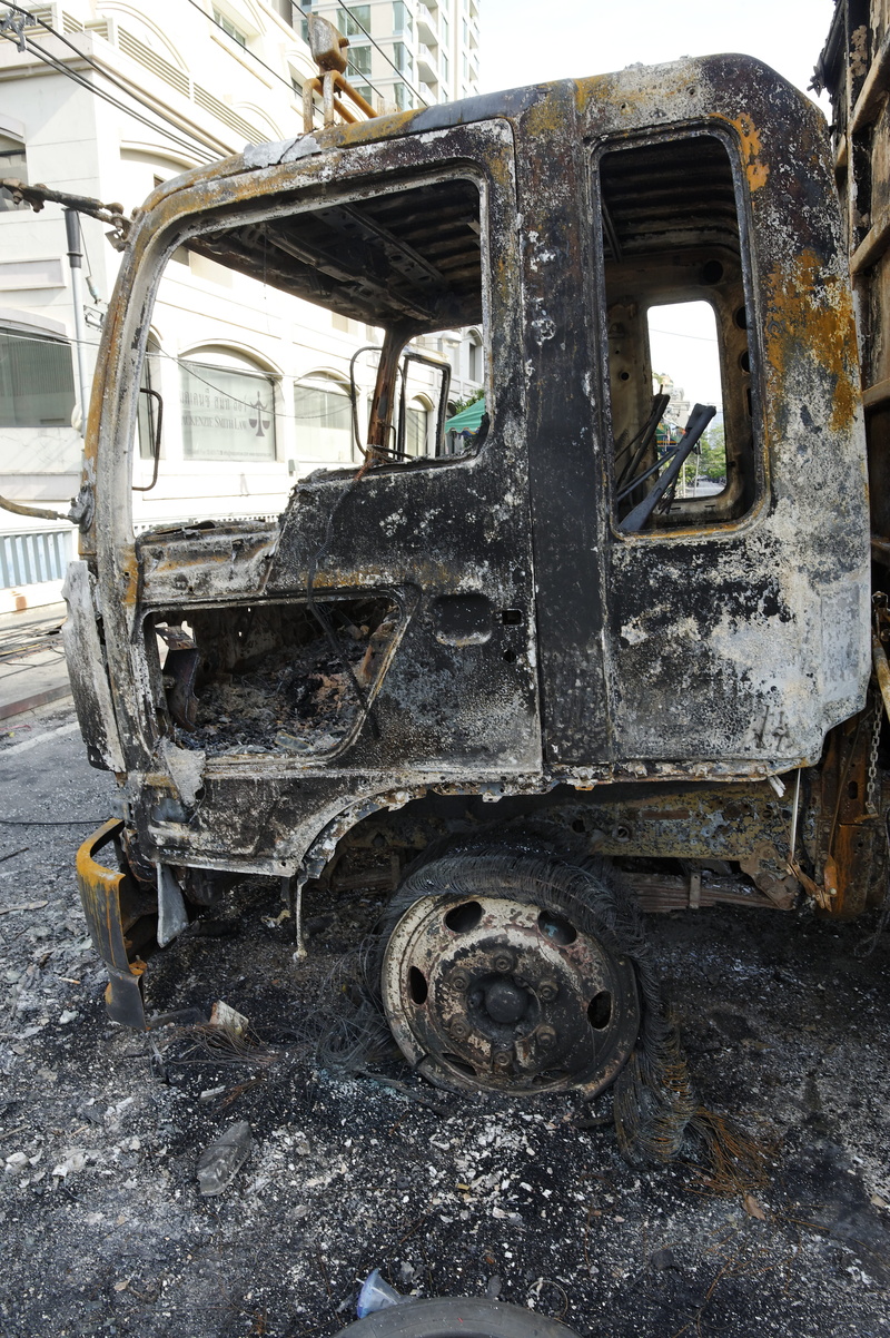 arson, rusty, old, damage, no people, damaged, run-down, metal, mode of transportation, wheel, transportation, obsolete, weathered, land vehicle, burnt