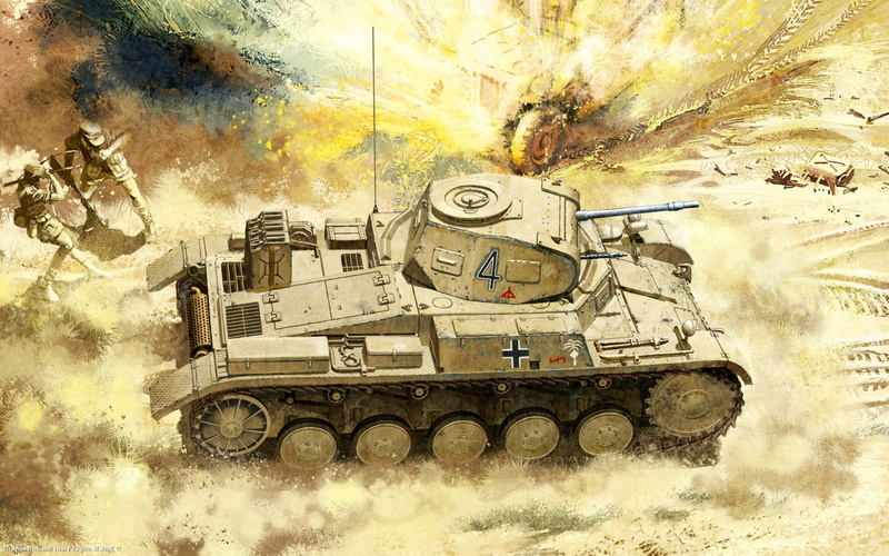 Pz.Kpfw. II Ausf. C, Africa, light tank, figure, Tank, 2K