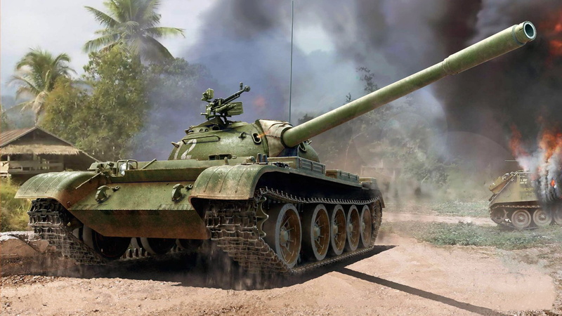 Soviet medium tank, war, battle, 1080P, T-54A