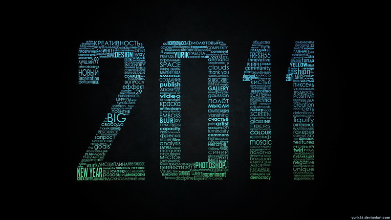 typography, 2011, 1080P, new year