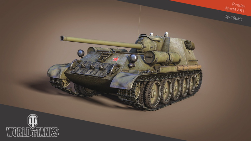SU-100M1, wargaming, render, tank, World of Tanks, 2K, video games