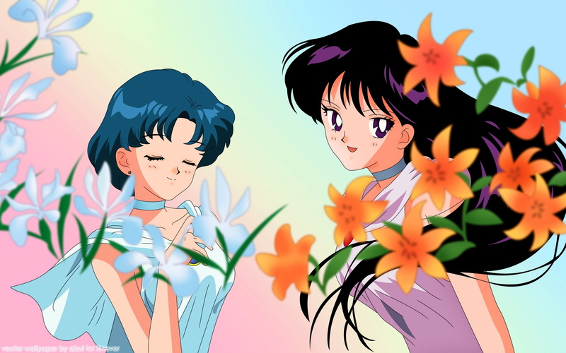 x, mars, anime, neptune, Sailor Moon, sailor, moon, art, hd, Sailor Mars, mercury, 1080P