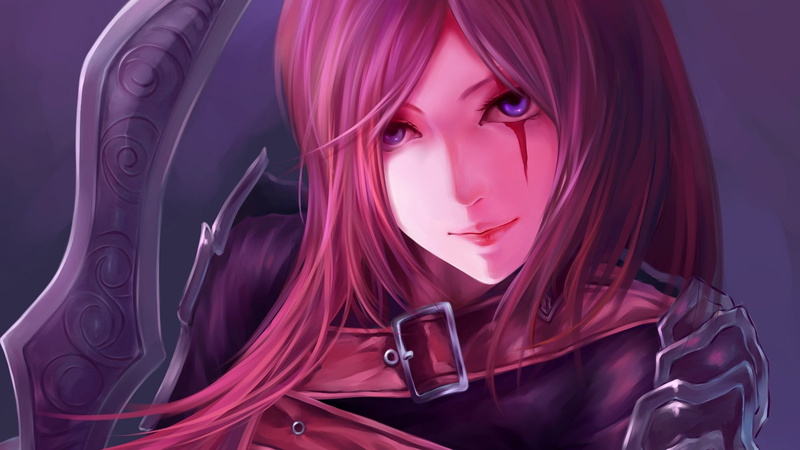 League of Legends, Katarina, 1080P, redhead, video games