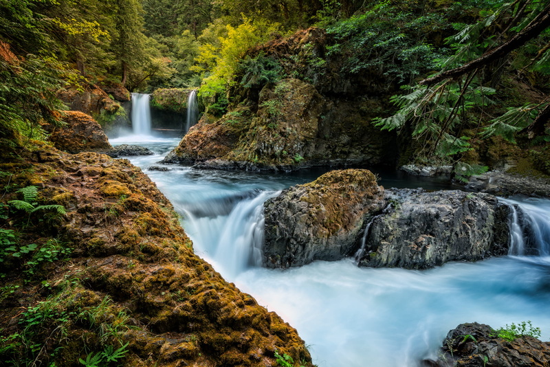 Spirit Falls, time, rock - Object, leaf, time lapse, forest, falling, nature, scenics, lapse, Washington, green Color, flowing, tree, water, river, photo