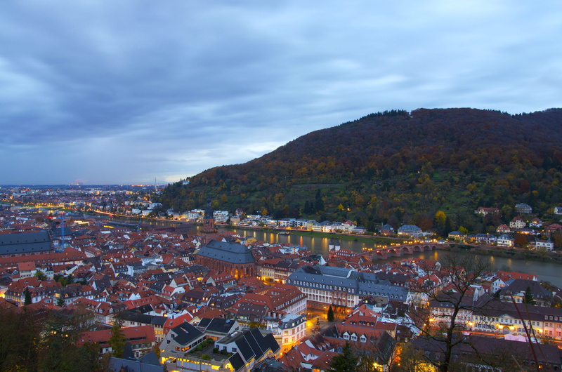 cloud - sky, heidelberger schloss, heidelberg, Heidelberg, building exterior, city panorama, outlook, baden württemberg, 4K, City, germany, cityscape