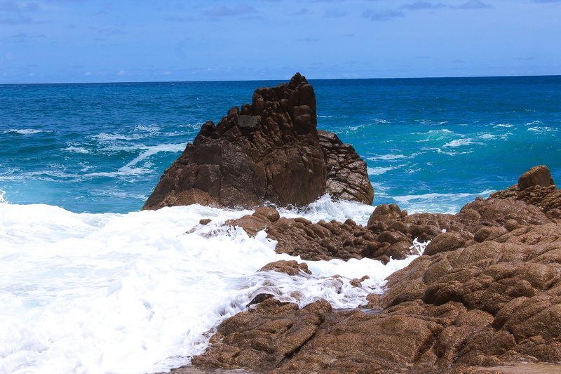 rock formation, land, no people, travel, motion, los cabos, rocky shores, scenics - nature, ocean, baja california, horizon, salty, shore, baja, day, 5K
