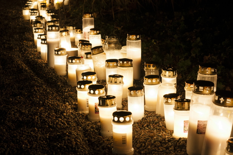all saints  day, fire - natural phenomenon, arrangement, decoration, tea light, night, memorial candles, grief, 4K, belief, candle, large group of objects