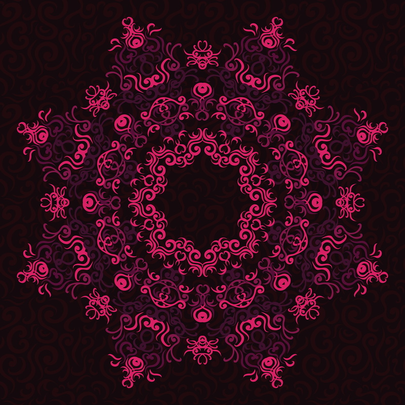 patterns, 4K, vector, ornament, flowers