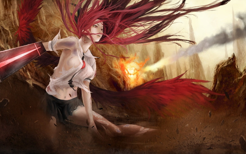 water, sward, anime, real people, full length, adult, creativity, 720P, arts culture and entertainment, girl, warrior, women, young adult, nature, beautiful woman