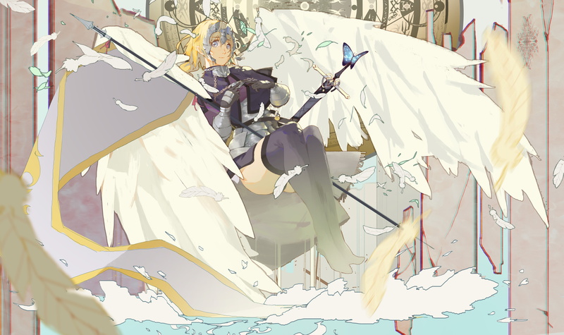 textile, 5K, outdoors, hanging, creativity, tree, Ruler (Fate/Apocrypha), day, sunlight, anime girls, Fate Series, animal representation, built structure