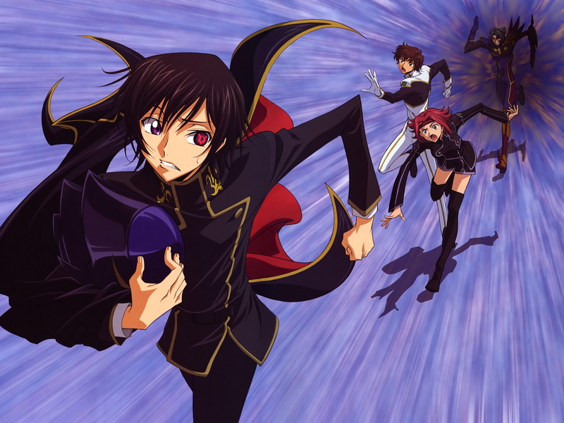day, sunlight, three quarter length, costume, Kururugi Suzaku, Kallen Stadtfeld, outdoors, nature, people, Jeremiah Gottwald, lifestyles, girls, Code Geass
