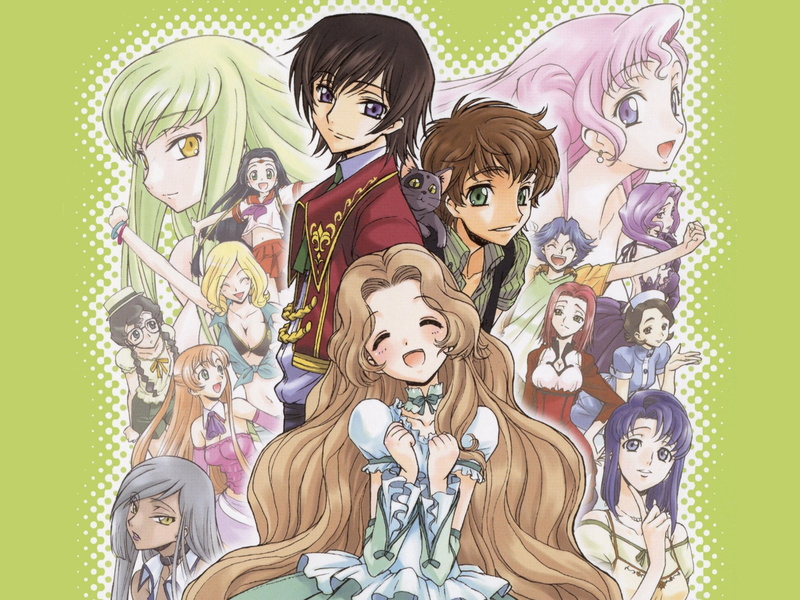 1080P, Sayoko Shinozaki, Nunnally Lamperouge, Cecile Croomy, Villetta Nu, Lelouch Lamperouge, Code Geass, Euphemia Li Britannia, Shirley Fenette, Kallen Kōzuki