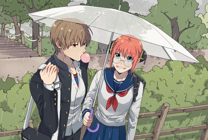 Anime, 2K, Okita Sougo, Kagura (Gintama), Gintama