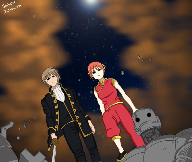 Anime, Gintama, 1080P, Okita Sougo, Kagura (Gintama)