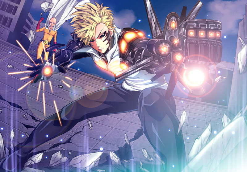 Saitama (One-Punch Man), digital, One-Punch Man, Anime, punch, genos, man, Genos (One-Punch Man), 720P, one