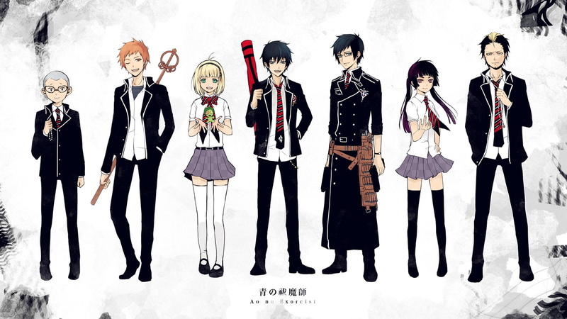 Anime, 720P, Shiemi Moriyama, Yukio Okumura, Renzo Shima, Rin Okumura, Ryuji Suguro, Blue Exorcist, Izumo Kamiki, Ao No Exorcist, Konekomaru Miwa