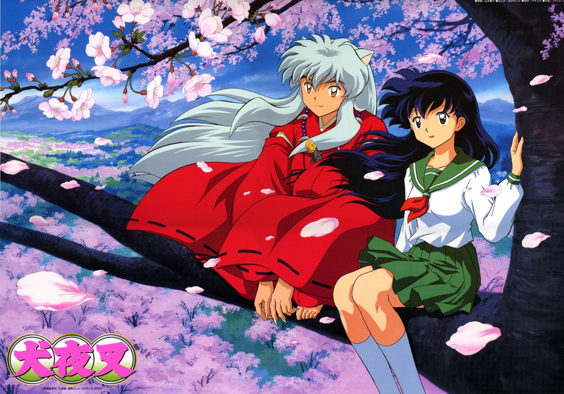 day, 1080P, real people, people, men, art and craft, child, plant, InuYasha (Character), females, nature, Anime, beauty in nature, two people, representation