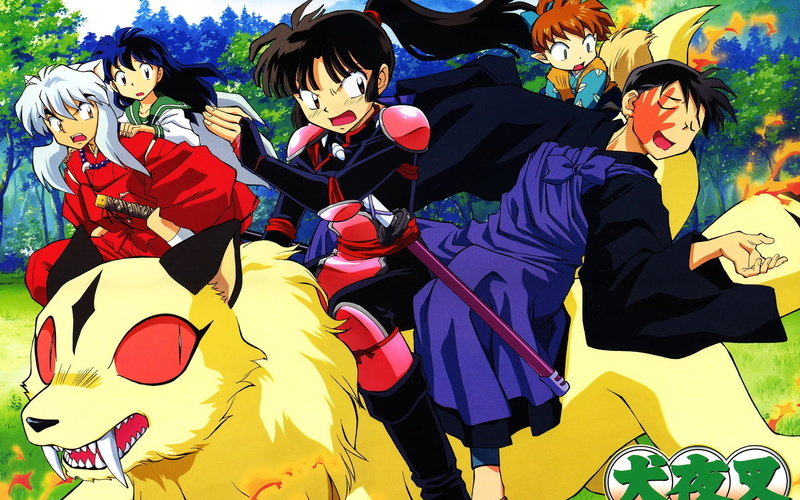 bckground, inuyasha, characters, fight, 1080P